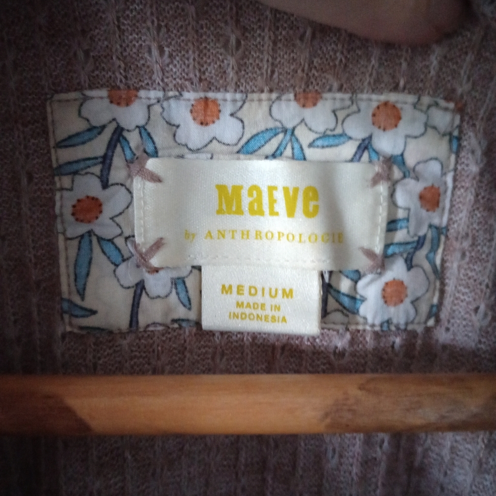 Maeve Anthropologie Heather Pink Cowl Neck Sweater Size Medium - Picture 3 of 8